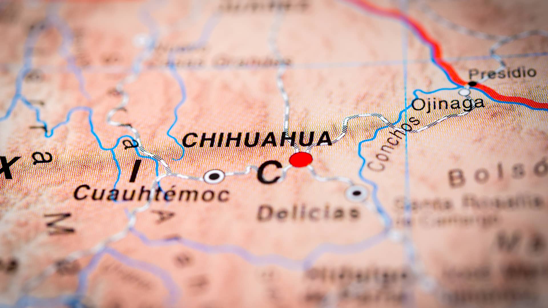 ciudad de Chihuahua localizada en el mapa para representar las sucursales de telcel en esa localidad